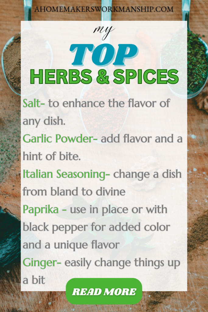 top 5 herbs and spices